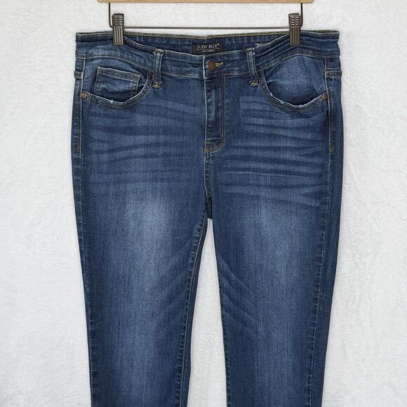 Judy Blue 15/32 (34x26) Relaxed Fit Blue Denim Stretch Jeans Mid Rise JB82102DK - Picture 4 of 15